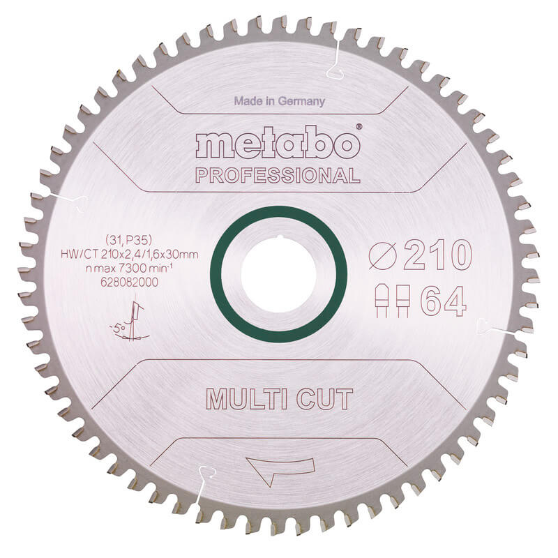 Пильный диск Metabo Multi cut - professional, 210x30, Z64 FZ/TZ, 5°neg