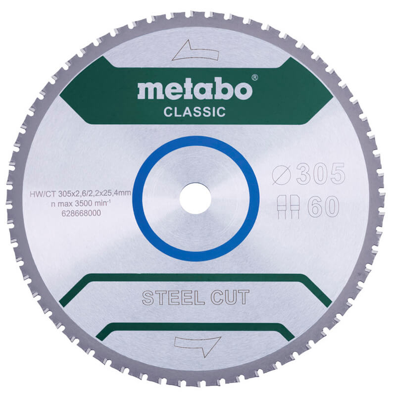Пильный диск Metabo Steel cut — classic, 305x25,4 Z60 FZ/FA 4°