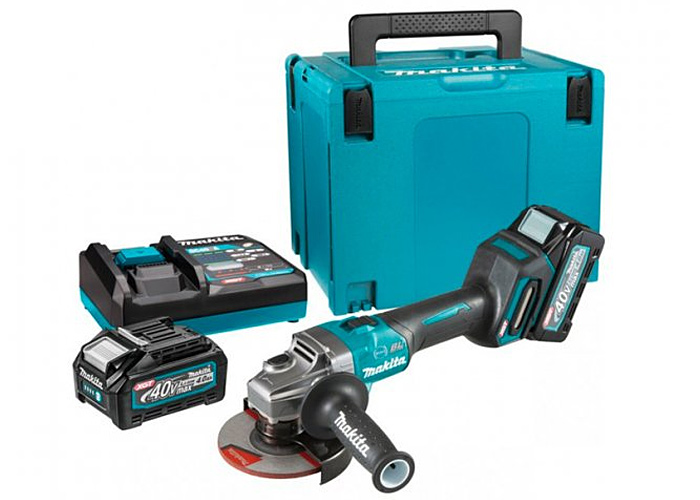 Акумуляторна кутова шліфмашина Makita GA008GM201, 2 акб 4 Ah, з/п, кейс