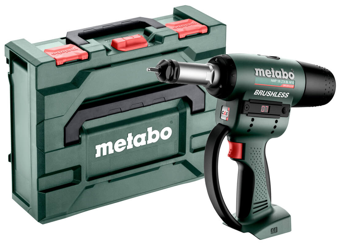 Аккумуляторный заклепочный пистолет Metabo NMP 18 LTX BL M10 в MetaBox 145 M без акб и з/у