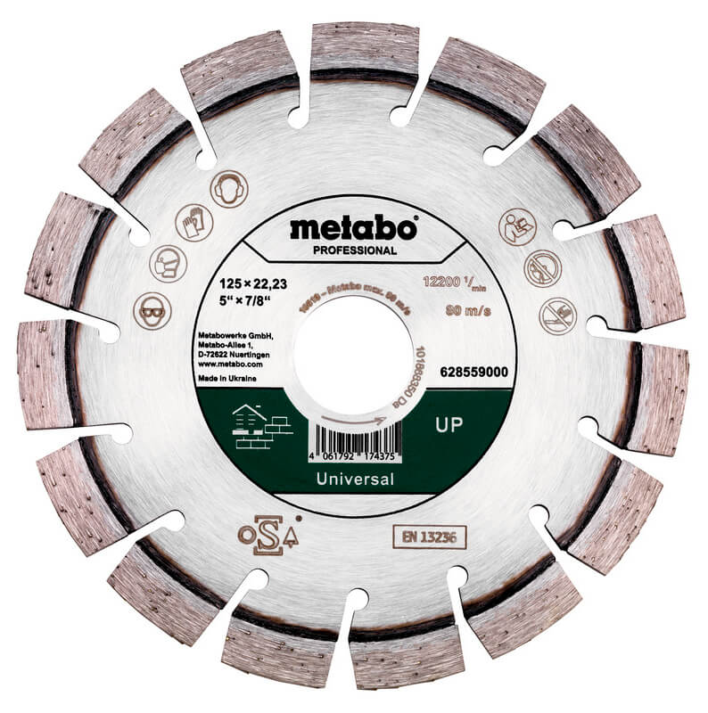 Алмазный отрезной круг универсальный Metabo Professional UP, 125x22,23 мм