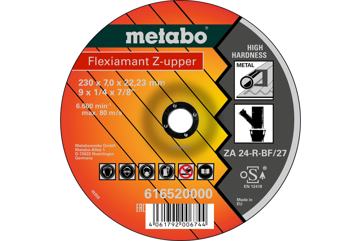 Зачистной круг Metabo Flexiamant Z-UPPER, 230х7,0х22,23 мм, SF 27