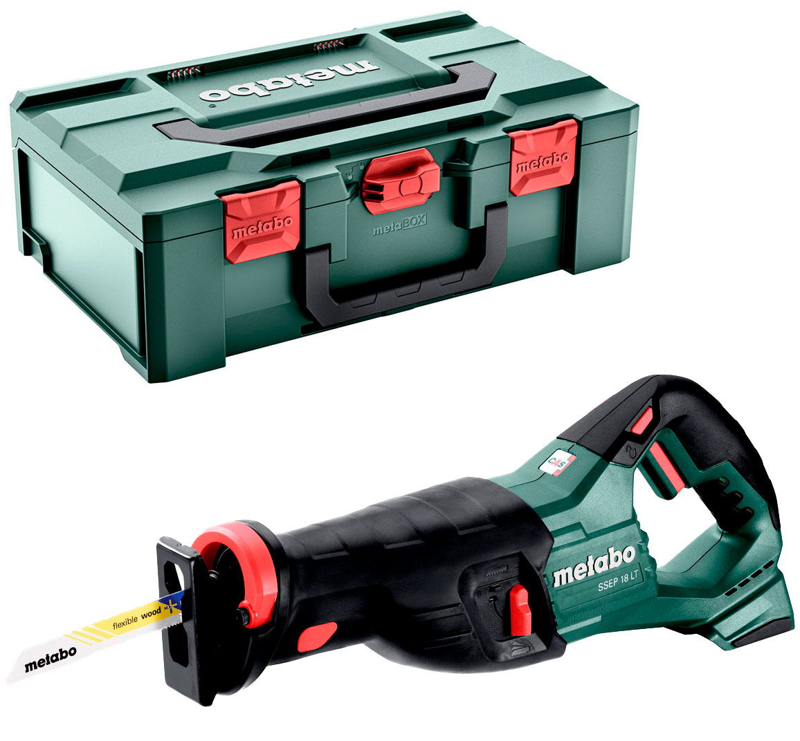 Акумуляторна шабельна пила Metabo SSEP 18 LT, без акб в MetaBox 165 L