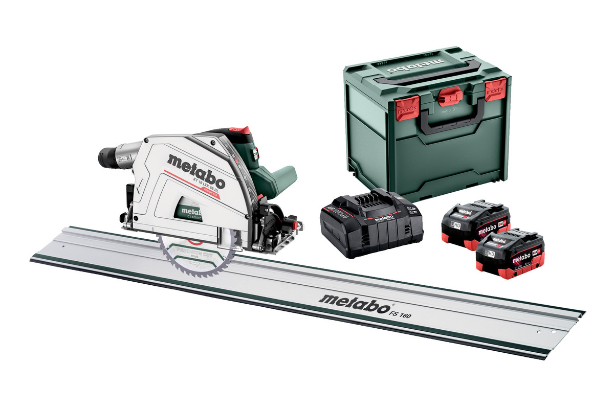 Акумуляторна дискова пила Metabo KT 18 LTX 66 BL 2 акб LiHD 18 В / 8,0 Ah, з/п ASC 145 AIR COOLED, шина FS 160, кейс