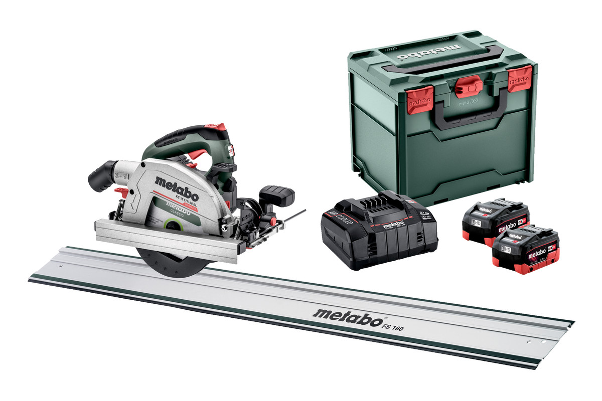 Акумуляторна дискова пила Metabo KS 18 LTX 66 BL 2 акб LiHD 18 В / 8,0 Ah, з/п ASC 145 AIR COOLED, шина FS 160, кейс