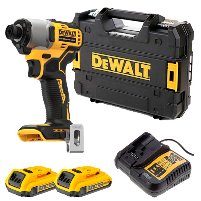 Шурупокрут ударний акумуляторний DeWALT DCF840D2T, 2 акб 18V XR Li-lon PowerStack 2 Аh, з/п, кейс TSTAK
