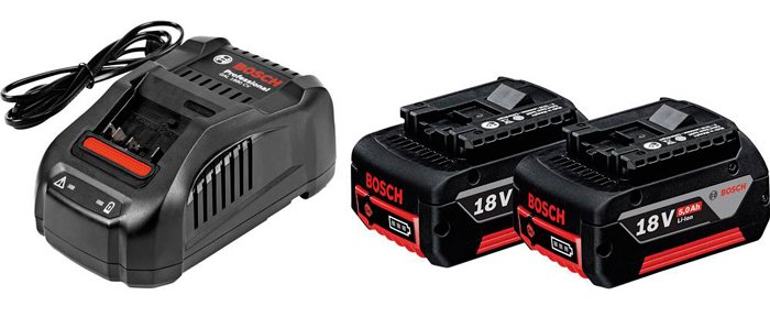 Набір 2 акумулятора Bosch GBA 18V 5 Ah + ЗП GAL 1880 CV