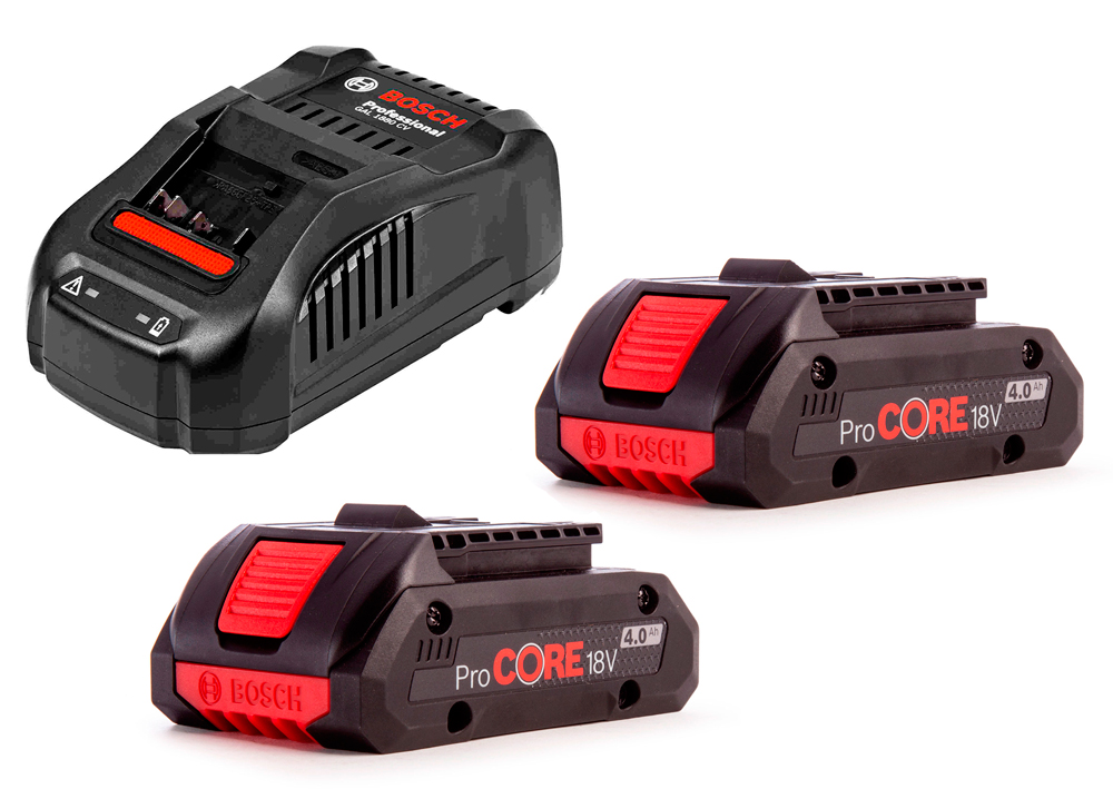 Набор 2 акумулятора Bosch ProCORE 18V 4.0Ah + ЗП GAL 1880 CV Professional
