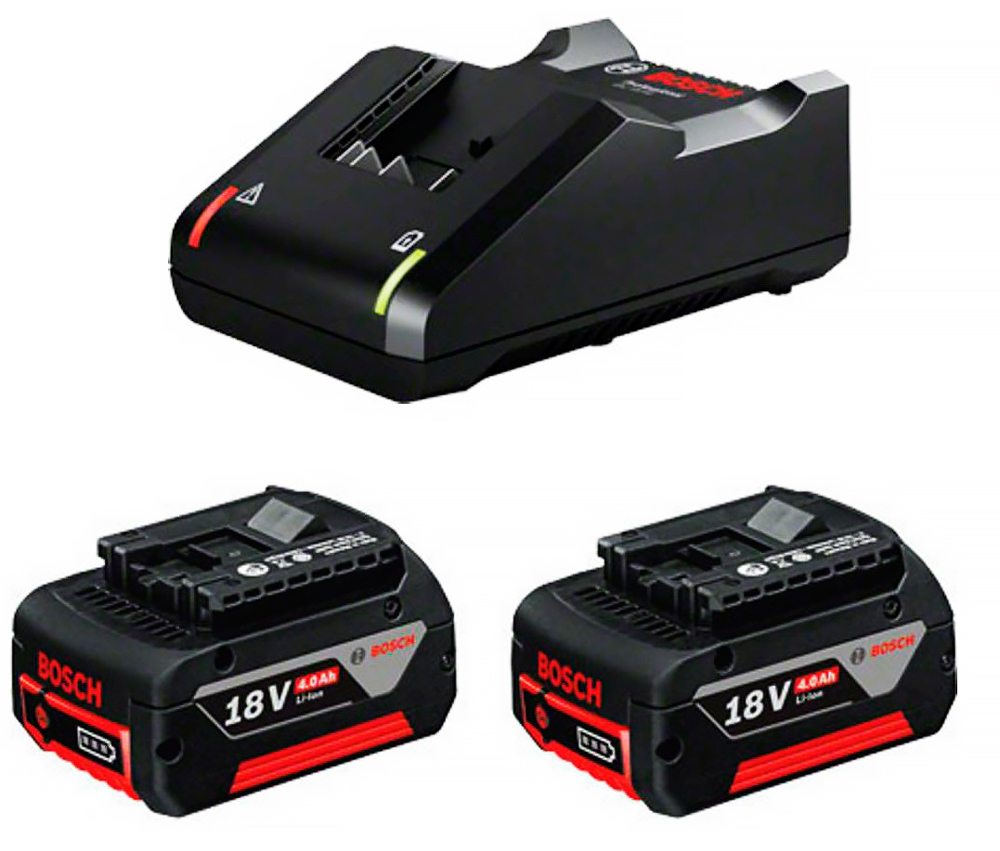 Набір 2 акумулятора Bosch GBA 18V 4.0Ah та ЗП GAL 18V-40