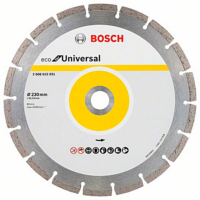 Алмазний відрізний круг Bosch ECO for Universal, 230-22,23 мм