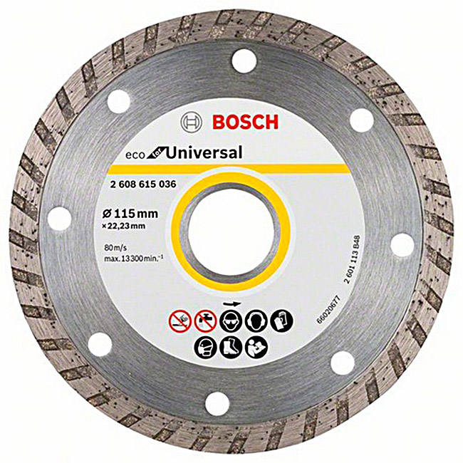 Алмазний відрізний круг Bosch ECO for Universal Turbo, 115-22,23 мм