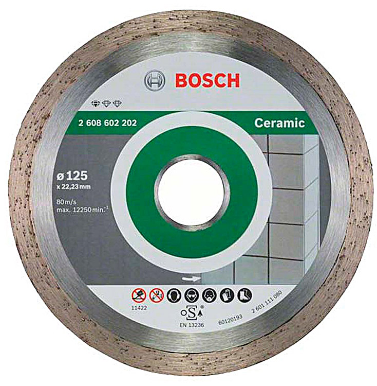 Алмазний відрізний круг Bosch Standard for Ceramic, 125-22,23 мм