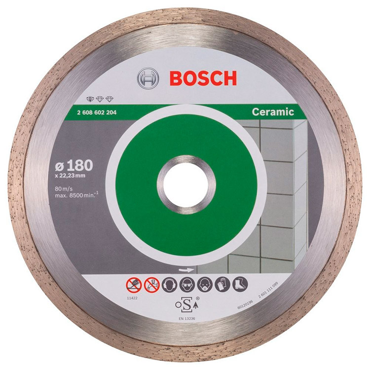 Алмазний відрізний круг Bosch Standard for Ceramic, 180-22,23 мм