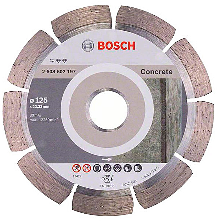 Алмазний відрізний круг Bosch Standard for Concrete 125-22,23 мм, 10 шт