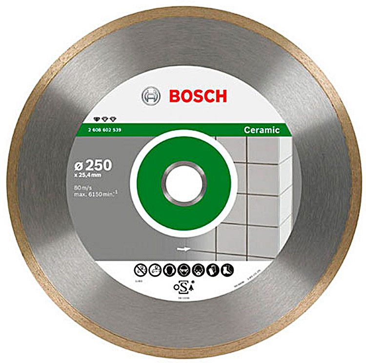 Алмазний відрізний круг Bosch Standard for Ceramic, 250-25,40/30 мм