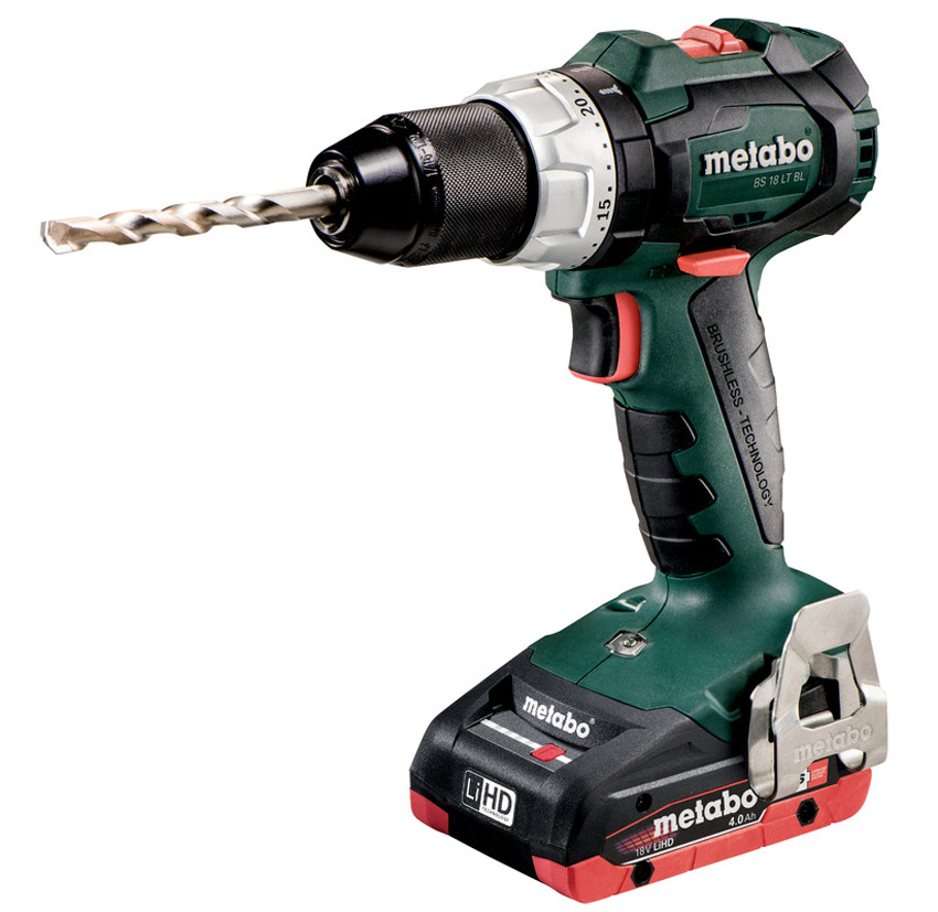 Аккумуляторная дрель-шуруповерт Metabo BS 18 LT BL, 2x4.0 Ah LiHD, ASC 55, MetaBox