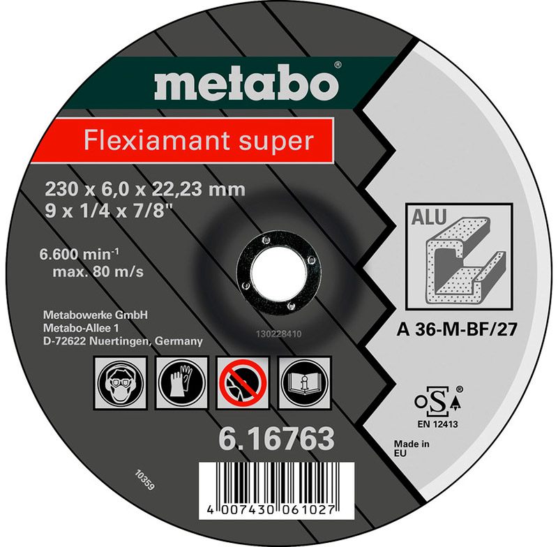 Круг отрезной Metabo Fleхiamant Super по алюминию, 115x6x22,3 мм