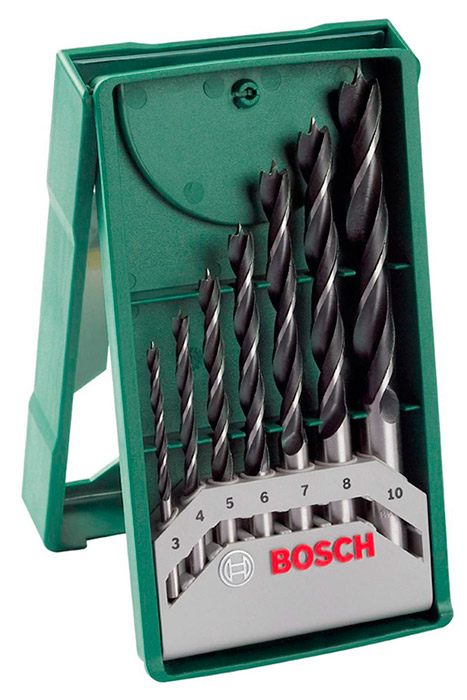 Набір свердел по дереву Bosch Mini-X-Line, 3-10 мм, 7 шт