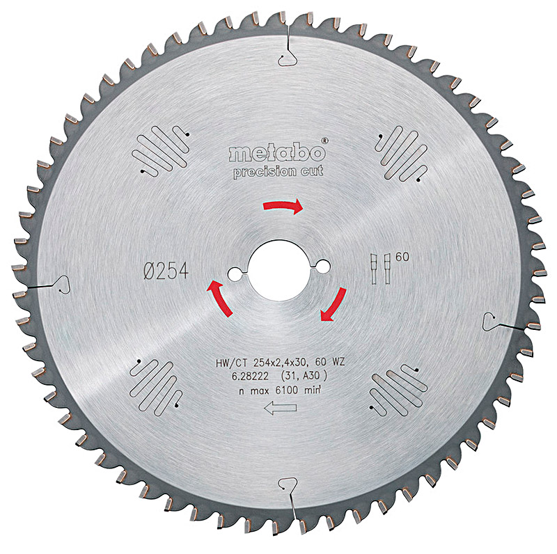 Пиляльний диск Metabo HW/CT, 167x2,4х20 мм, 40 WZ 10°