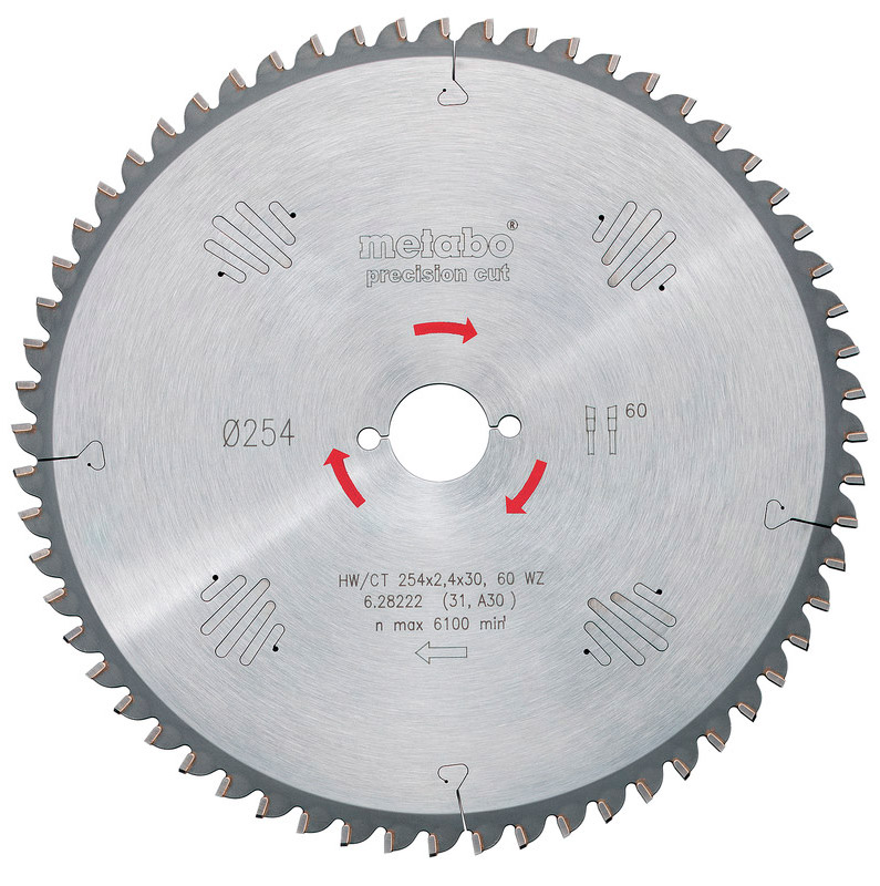 Пиляльний диск Metabo HW/CT, 230x2,6х30 мм, 56 WZ 15°