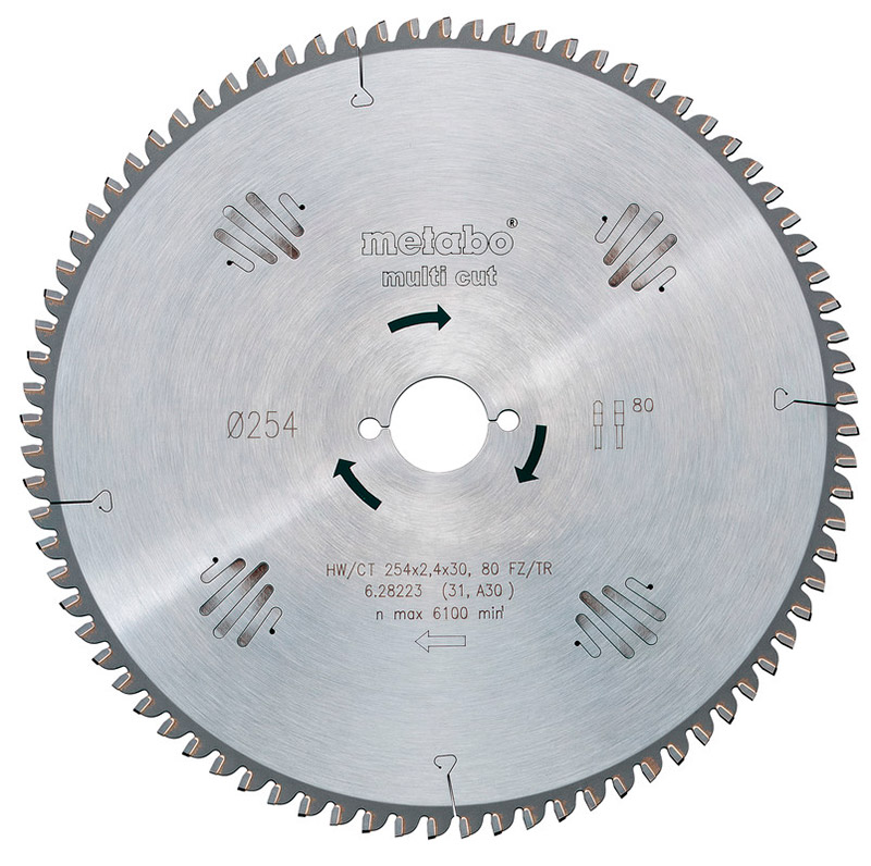 Пиляльний диск Metabo HW/CT, 210x2,6х30 мм, 54 FZ/TZ 5°
