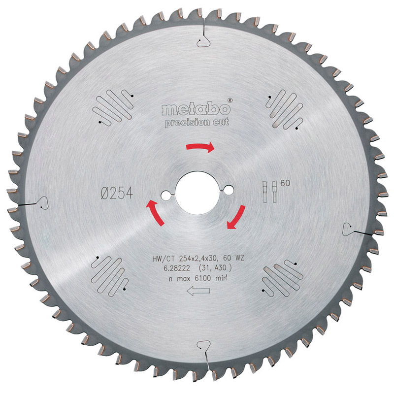Пиляльний диск Metabo HW/CT, 305x2,4х30 мм, 60 WZ 5°
