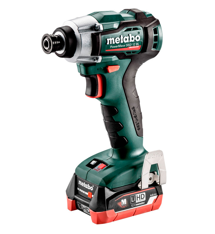 Акумуляторний ударний гайкокрут Metabo PowerMaxx SSD 12 BL, 2 акб 4 Ah