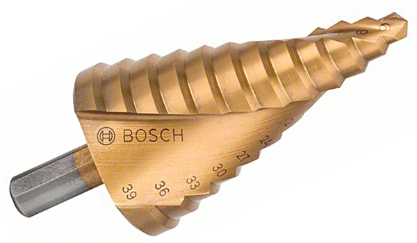 Східчасте свердло Bosch HSS-TiN, 12 ступ., 6-39 мм, 10 мм