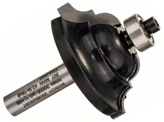 Фреза профільна D Bosch 8 мм, 15,1×18×60 мм, R6,3