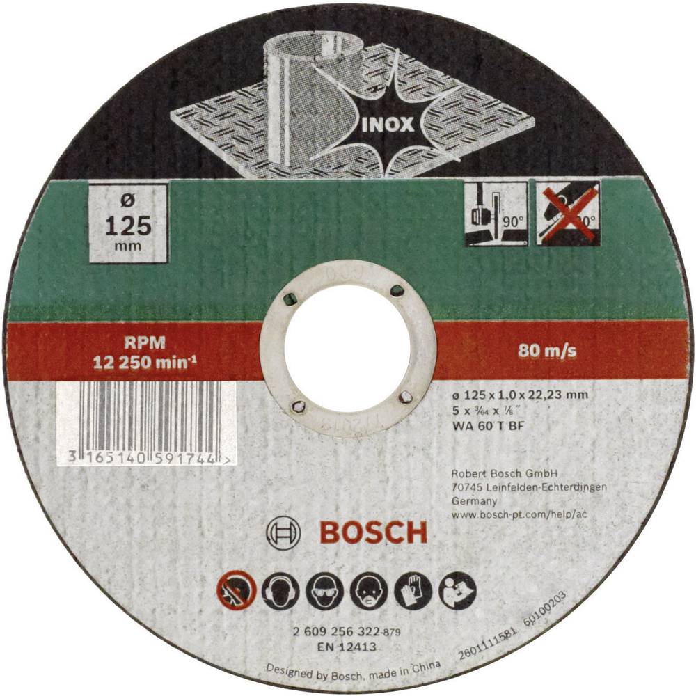 Круг відрізний Bosch WA 60 T BF, 125×22,23×1,6 мм
