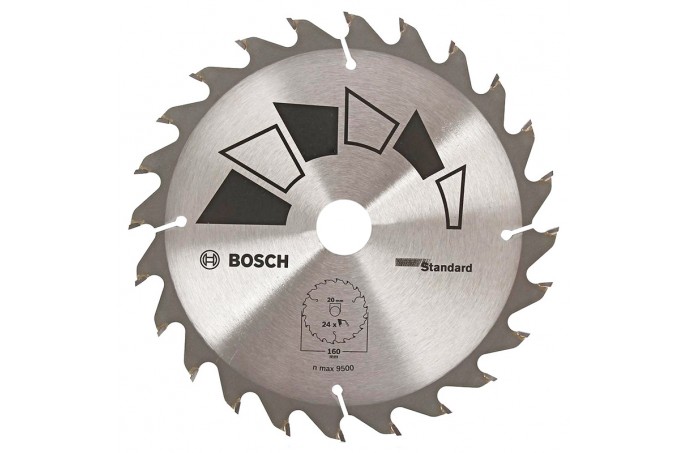 Пильний диск Bosch Standard GT WO H 160×2,2×20 мм, 24 зуба