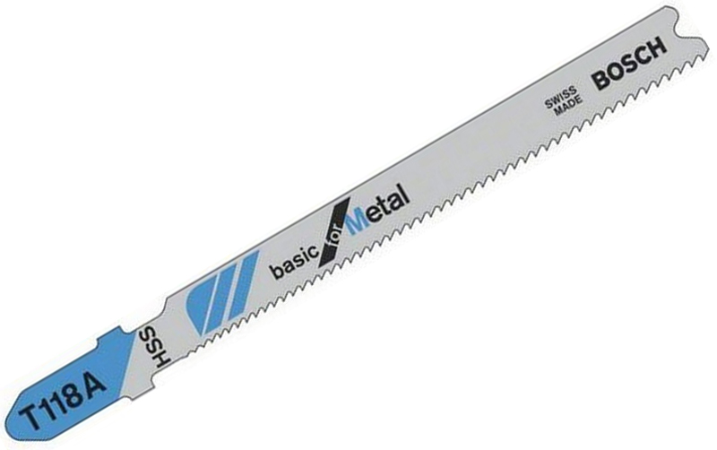 Пильне полотно HSS Bosch, T 118 A, 1,1-1,5×91 мм, 2 шт