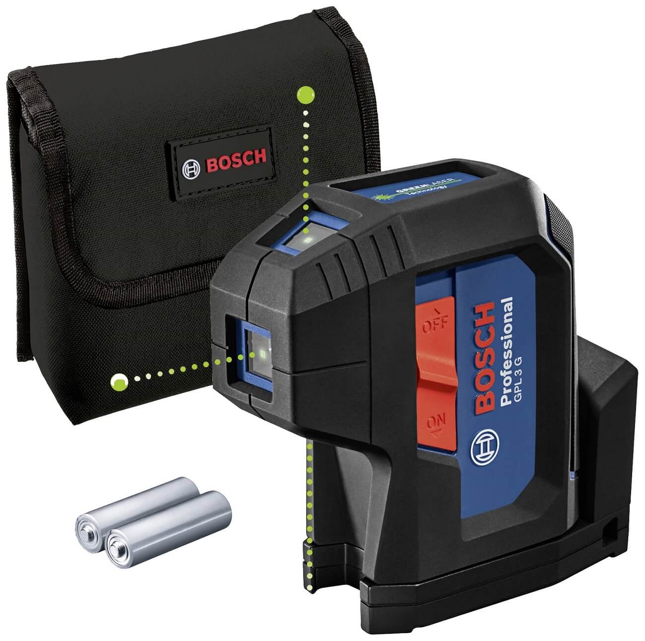 Лазерний нівелір Bosch Professional GPL 3 G з чохлом і 2 батарейками 1.5V