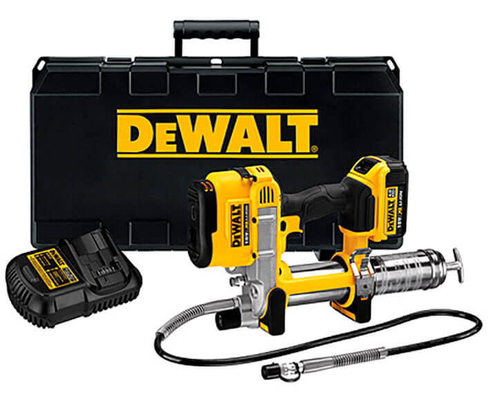 Акумуляторний масляний пістолет DeWALT DCGG571M1, 1 акб Li-Ion на 4.0 Ah, з/п в кейсі
