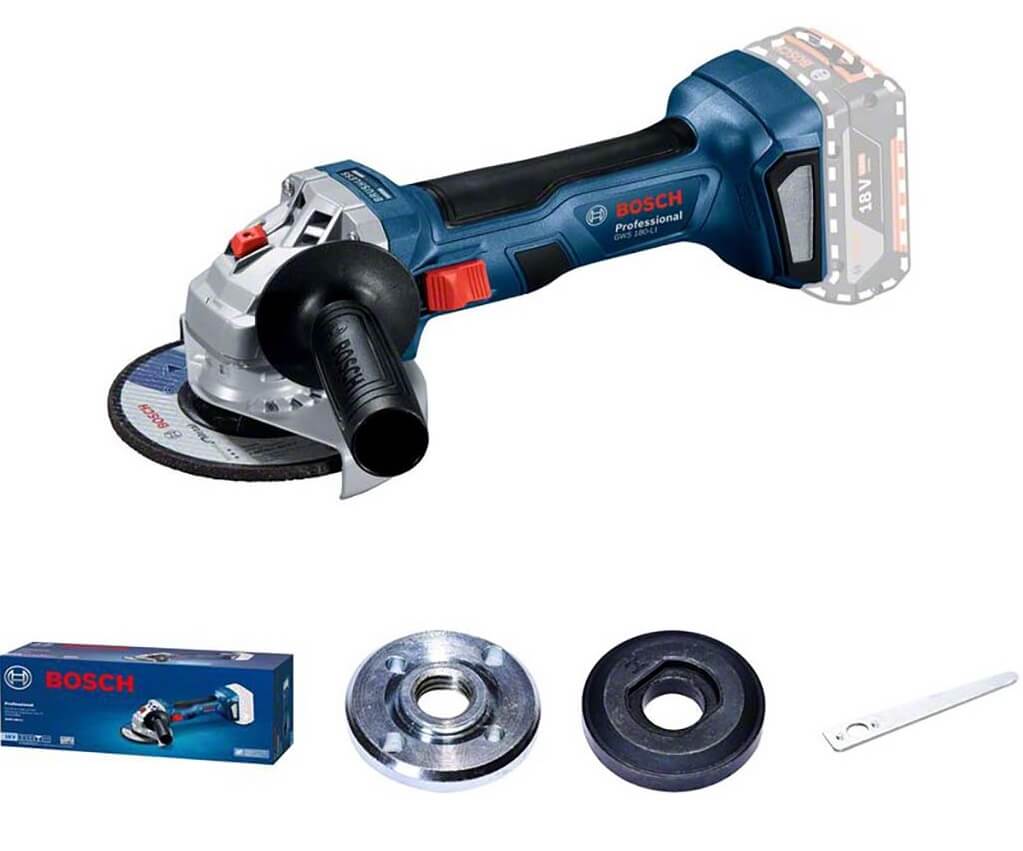 Акумуляторна безщіткова кутова шліфмашина Bosch Professional GWS 180-LI, без акб