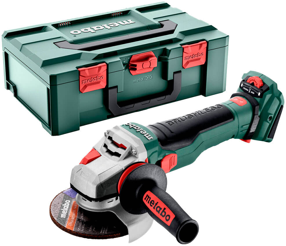 Аккумуляторная угловая шлифмашина Metabo WVB 18 LTX BL 15-125 Quick, без акб и з/у в MetaBox 165 L