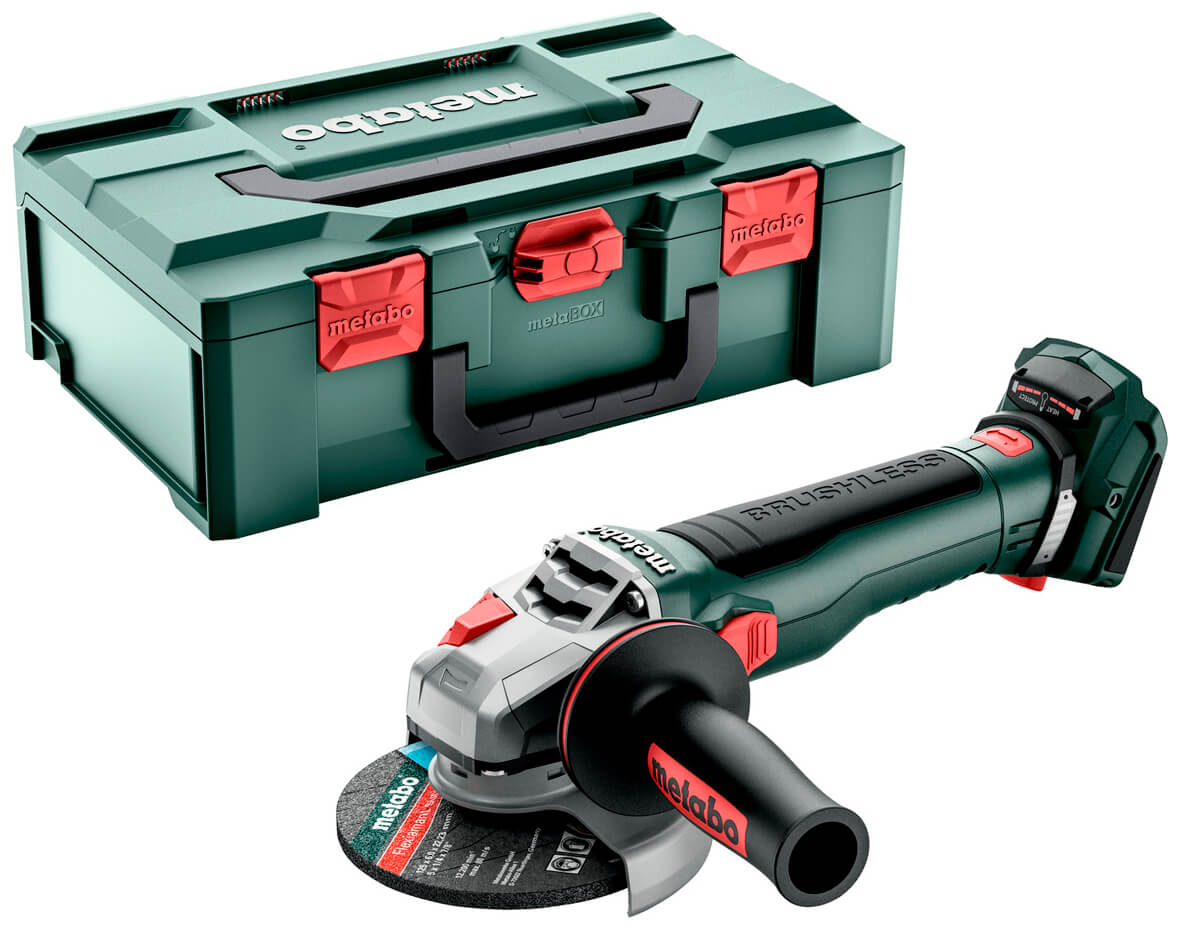 Аккумуляторная угловая шлифмашина Metabo WB 18 LT BL 11-125 Q в MetaBox 165 L без акб и з/у