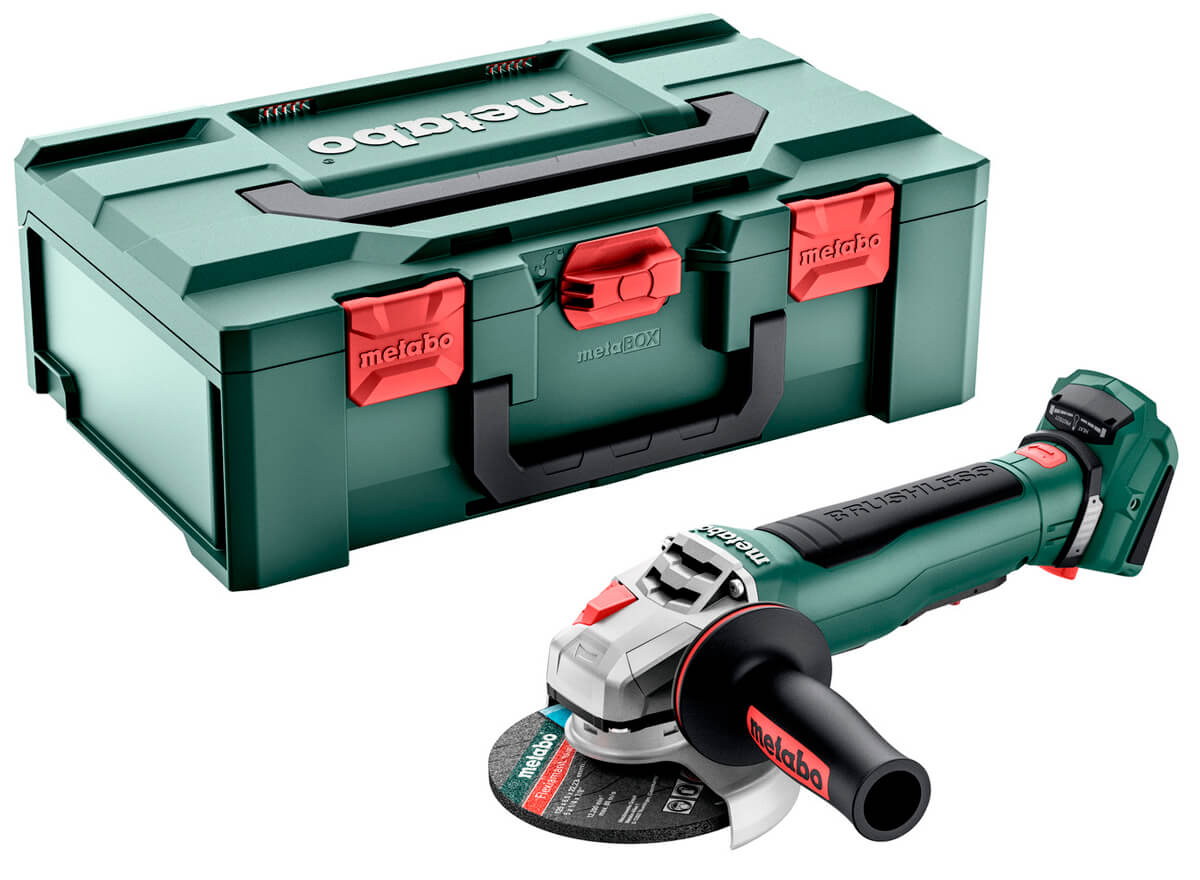 Аккумуляторная болгарка Metabo WPB 18 LT BL 11-125 Quick в MetaBOX 165 L без и з/у