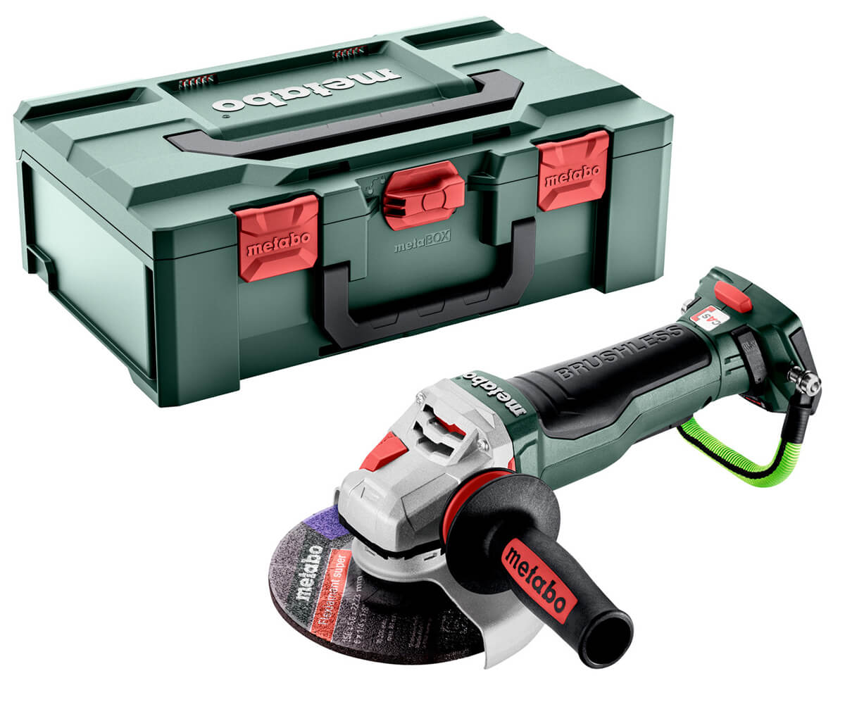 Акумуляторна кутова шліфмашина Metabo WPBA 18 LTX BL 15-150 Quick DS в MetaBOX 165 L без акб