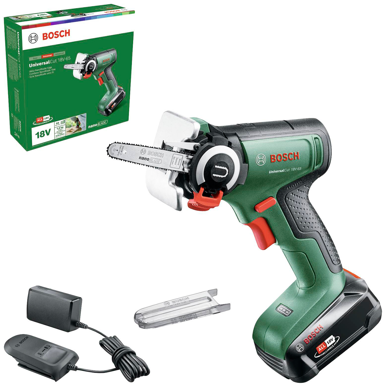 Акумуляторна пила Bosch UniversalCut 18V-65 з акб PBA 18 V 2.5 Ah і з/п AL 18V-20