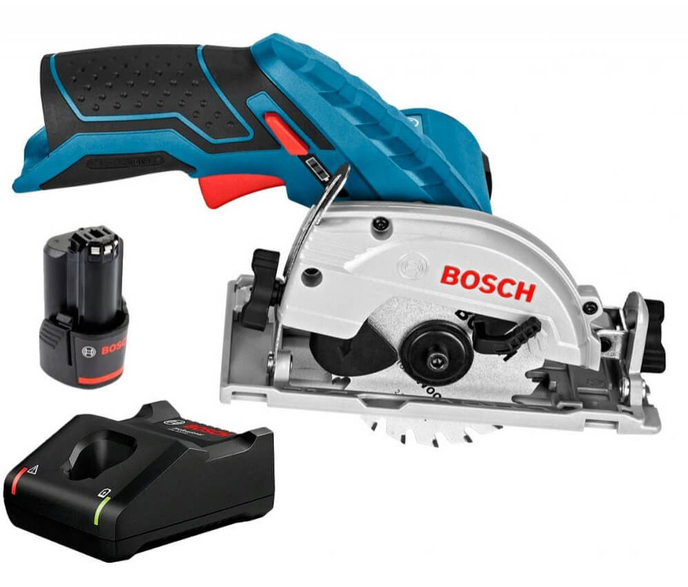 Акумуляторна циркулярна пилка Bosch Professional GKS 12V-26 з 1 акб GBA 2 Ah, з/п GAL 12V-40 в картоні