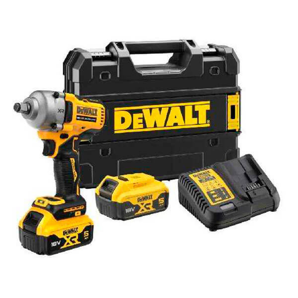 Акумуляторний ударний гайкокрут DeWALT DCF891P2T, 2 акб на 18 В Li-Ion XR по 5.0 Ah, з/п, кейс
