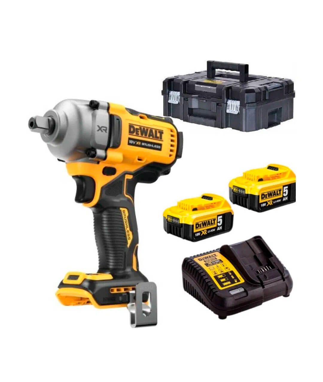 Акумуляторний ударний гайкокрут DeWALT DCF892P2T, 2 акб на 18 В Li-Ion XR по 5.0 Ah, з/п, кейс