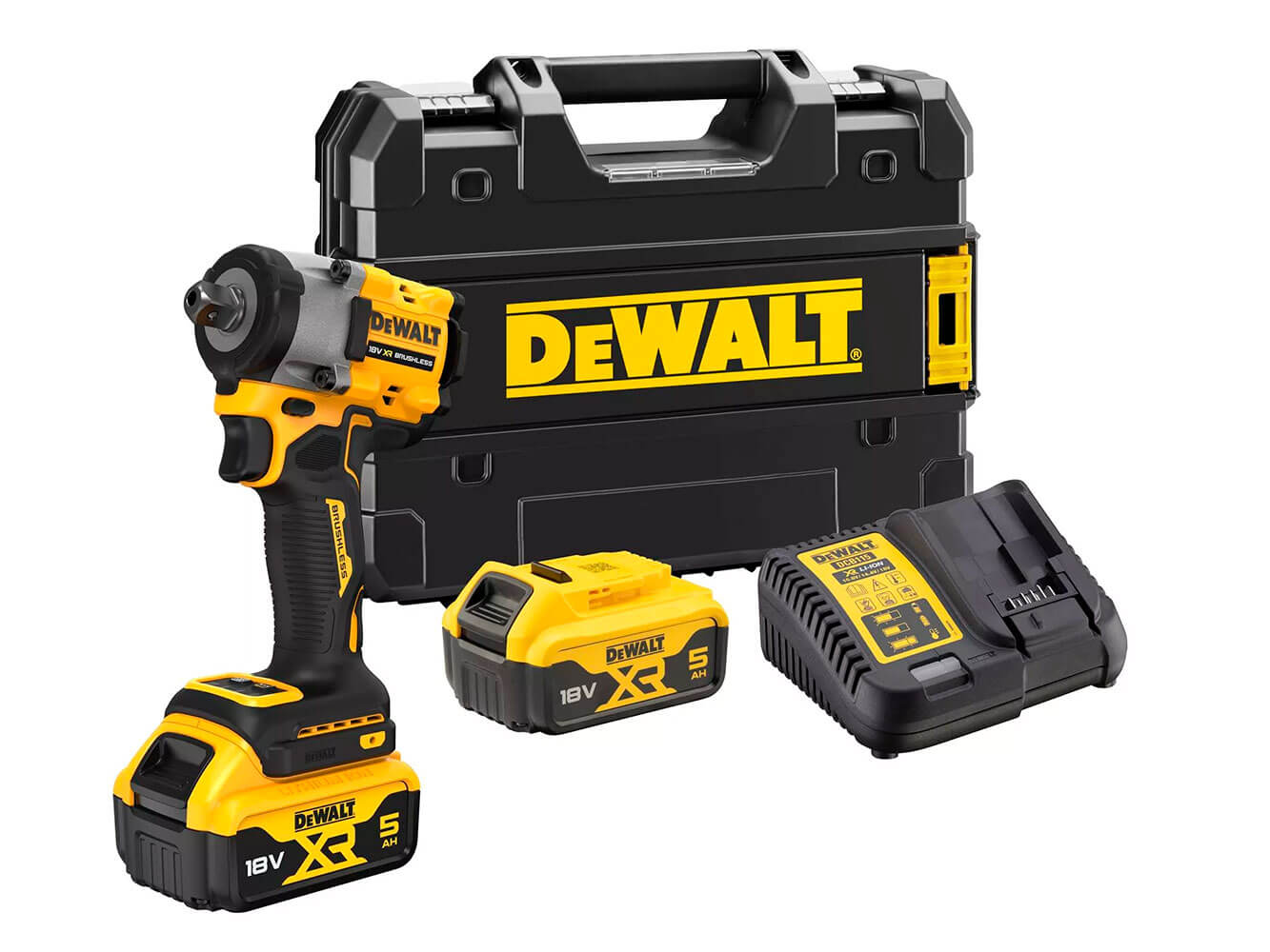 Акумуляторний ударний гайкокрут DeWALT DCF921P2T, 2 акб 18 В Li-Ion XR по 5.0 Ah, з/п, кейс