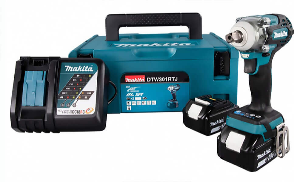 Акумуляторний ударний гайкокрут Makita DTW301RTJ із 2 акб 18 V 5.0Ah, з/п DC18RC
