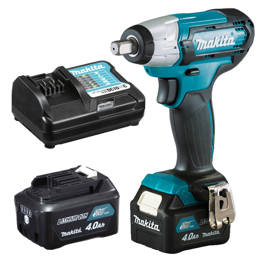 Акумуляторний ударний гайкокрут Makita TW141DWME у кейсі з 2 акб 12V 4.0 Ah і з/п DC10WC