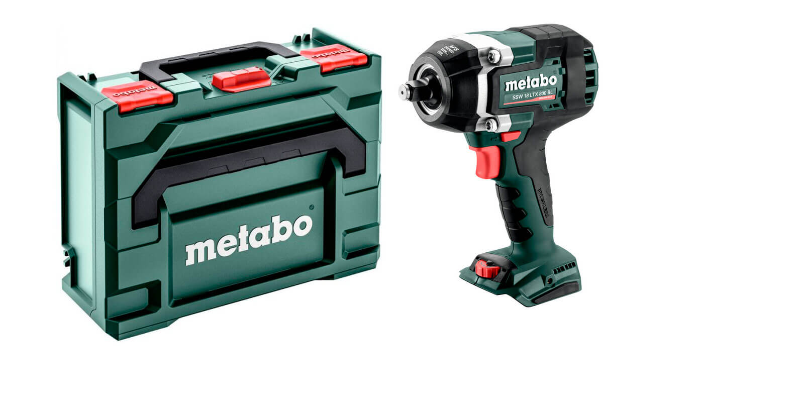 Аккумуляторный ударный гайковерт Metabo SSW 18 LTX 800 BL + metaBOX 145 L без акб и з/у