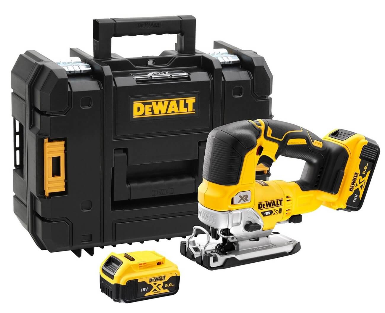 Лобзик акумуляторний DeWalt DCS334P2 в кейсі з 2 акб і з/п