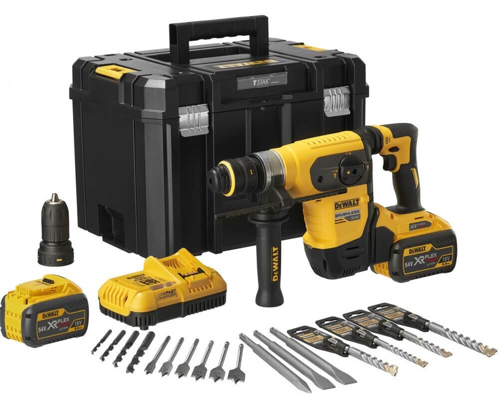 Перфоратор акумуляторний DeWalt DCH417X2 c 2 акб XR FlexVolt 54В 9 Ah, з/п та аксесуарами в кейсі