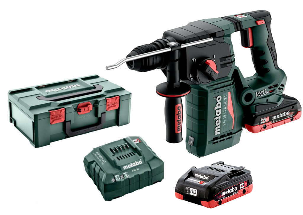 Аккумуляторный перфоратор Metabo KH 18 LTX BL 24 с 2 акб, з/п в кейсе